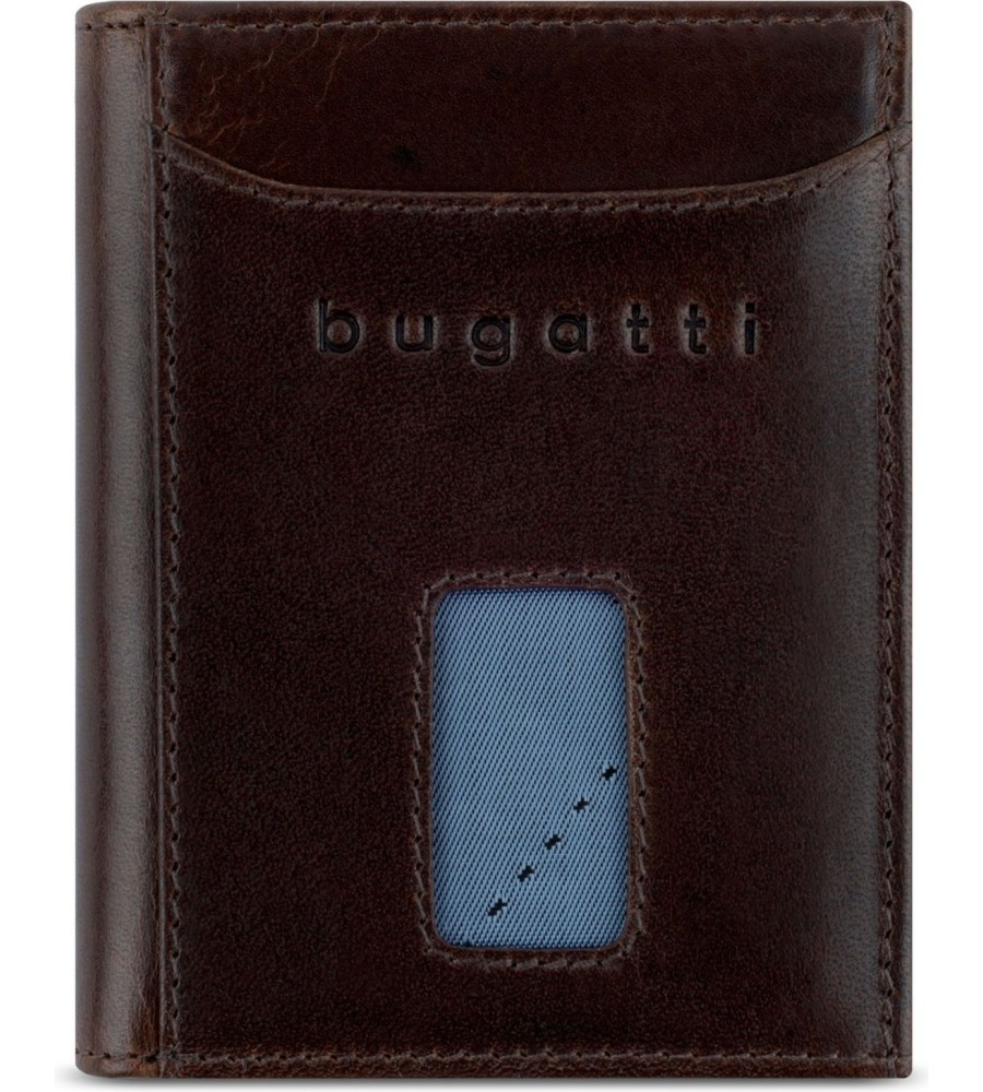 Мъжки кожен портфейл Bugatti Secure Slim Special Mini Мъжки кожен портфейл Bugatti Secure Slim Special Mini - С RFID защита -