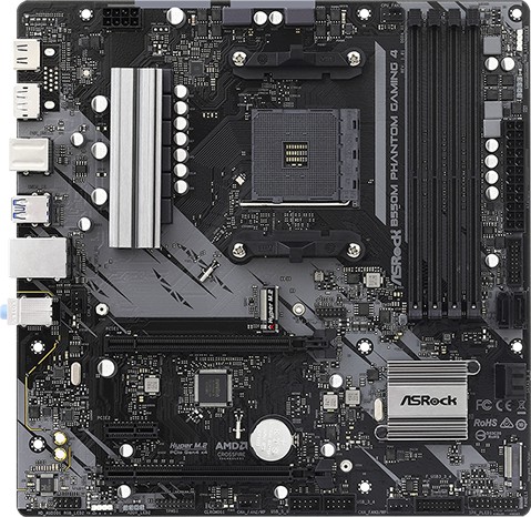 Дънна платка ASRock B550M Phantom Gaming 4 Дънна платка ASRock B550M Phantom Gaming 4 - AMD AM5, AMD B550, DDR5, Micro ATX -