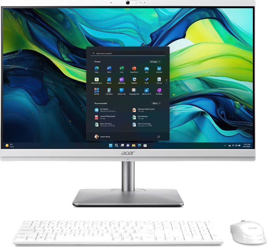 Настолен компютър Acer Aspire C24-195ES Настолен компютър Acer Aspire C24-195ES - Intel Core Ultra 7 155U 1.2 GHz, 16 GB RAM DDR5, 512 GB SSD, No OS -