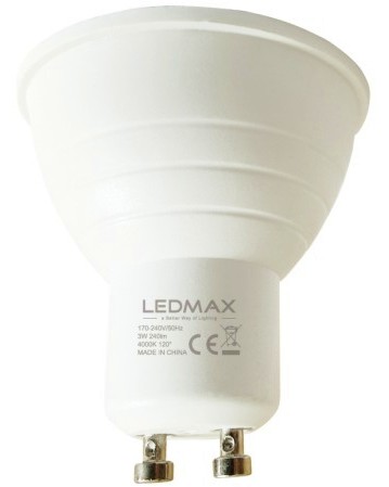 LED луничка LEDMAX GU10 3 W 4000K LED луничка LEDMAX GU10 3 W 4000K -