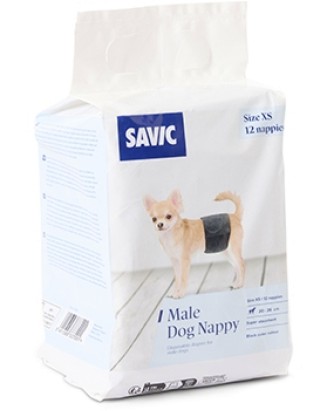 Пелени за мъжки кучета Savic Male Nappy XS Пелени за мъжки кучета Savic Male Nappy XS - 12 броя, от 20 до 26 cm - продукт