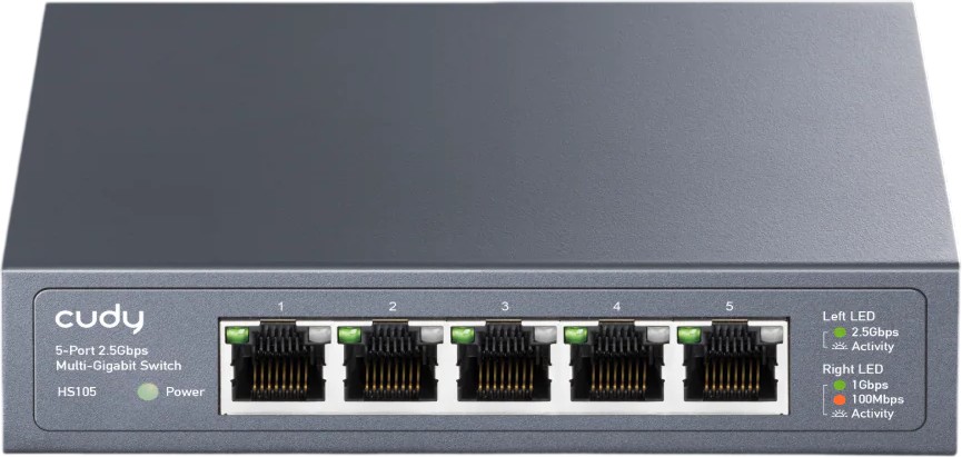 Суич Cudy HS105 Суич Cudy HS105 - 5 x 2.5G Ethernet, 25 Gbps -