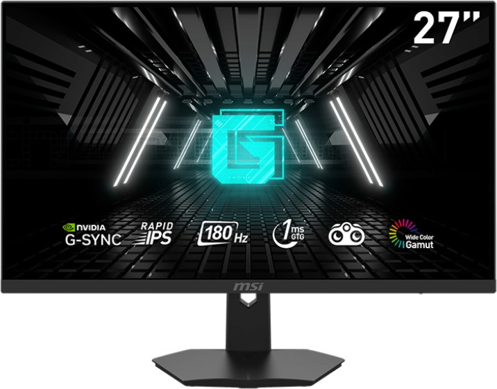  MSI G274F - 27", IPS, 180 Hz, 16:9, 1920 x 1080, 1 ms, HDMI, DisplayPort, NVIDIA G-Sync - 