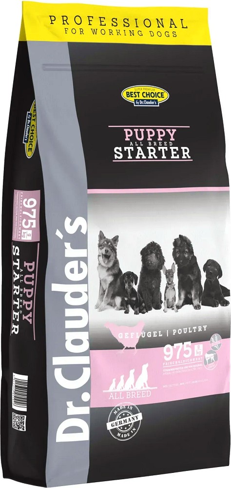 Суха храна за кучета Dr.Clauder's Puppy Starter Суха храна за кучета Dr.Clauder's Puppy Starter - 20 kg, с птиче месо, от серията Best Choice, за всички породи, от 2 до 12 месеца - храна