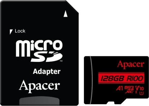 Micro SDXC ����� ����� 128 GB Apacer - Class 10, UHS-I U1, V10, ��� SD ������� - 