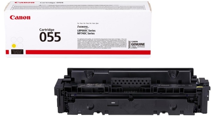 Тонер касета Canon CRG-055 Yellow Тонер касета Canon CRG-055 Yellow - 2100 страници -