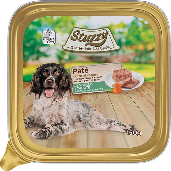 Пастет за кучета Stuzzy Adult Пастет за кучета Stuzzy Adult - 150 g, с телешко и моркови, в зряла възраст - храна