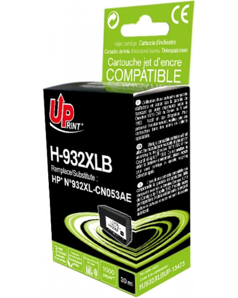 Касета с мастило за принтер UPrint H-932XL Black Касета с мастило за принтер UPrint H-932XL Black - 1000 страници -