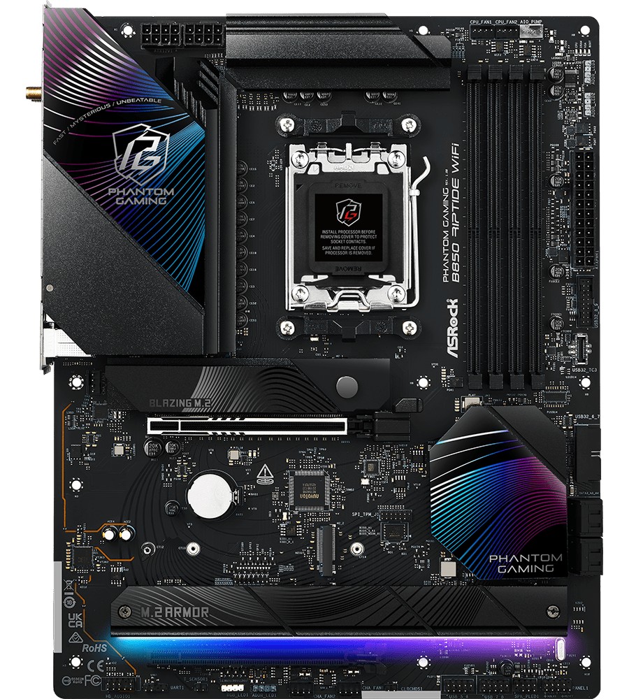 Дънна платка ASRock B850 Riptide Дънна платка ASRock B850 Riptide - AMD АМ5, AMD B850, DDR5, ATX -