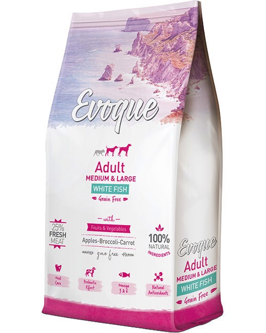 ���� ����� �� ������ Evoque Adult Medium & Large - 12 kg, � ���� ����, �� ������ � ������ ������, � ����� ������� - �����
