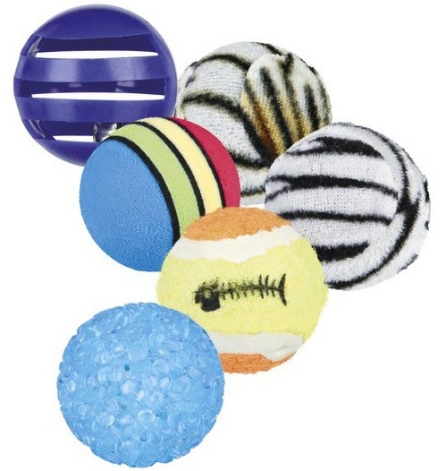 Играчки за котки Топки Trixie Играчки за котки Топки Trixie - 6 броя x ∅ 3.5 - 4 cm - играчка