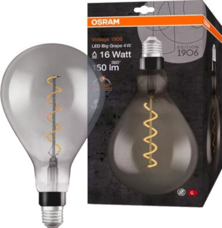 LED крушка Osram LED CL A160 SMOKE16 818 E27 4 W 1800K LED крушка Osram LED CL A160 SMOKE16 818 E27 4 W 1800K - 150 lm от серията Vintage 1906 -