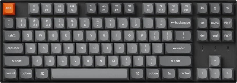     Keychron K8 Max - 80%, Bluetooth, USB, RGB , ANSI Layout, Gateron Super Brown - 