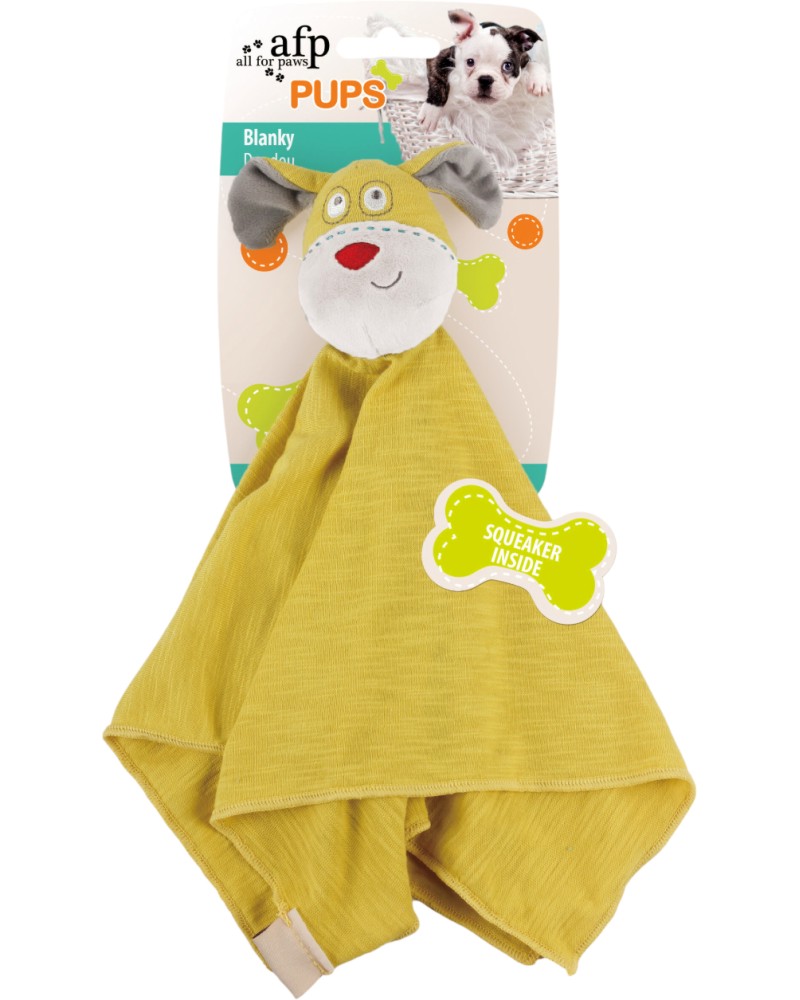 Плюшена играчка за кучета AFP Blanky Плюшена играчка за кучета AFP Blanky - 33 / 12.5 / 5 cm, от серията Pups - играчка