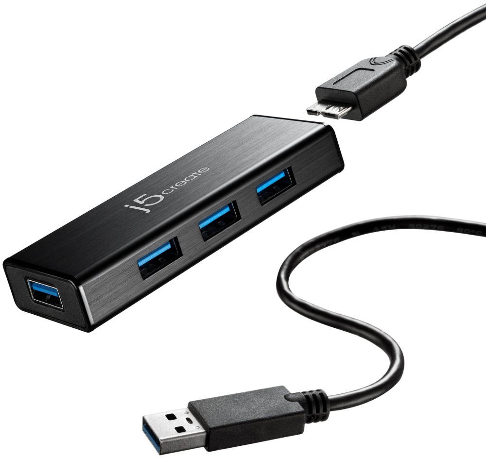 USB-A хъб j5create USB-A хъб j5create - 4 порта (4 x USB-A 3.0) -