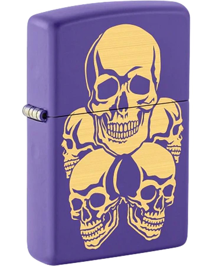   Zippo Skulls Purple Matt - 