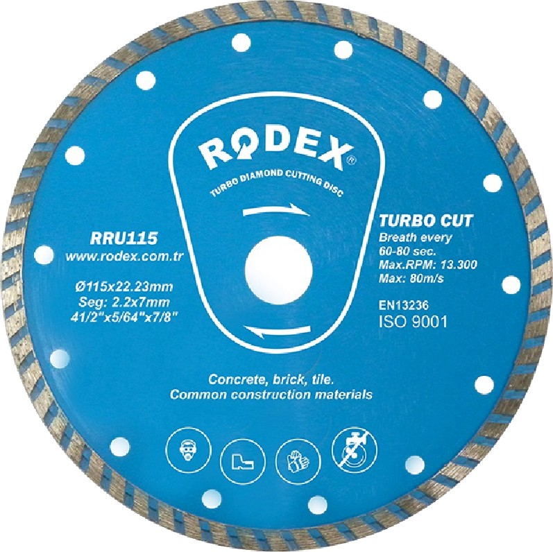      Rodex - ∅ 115 / 2.2 / 22.2 mm   Turbo - 