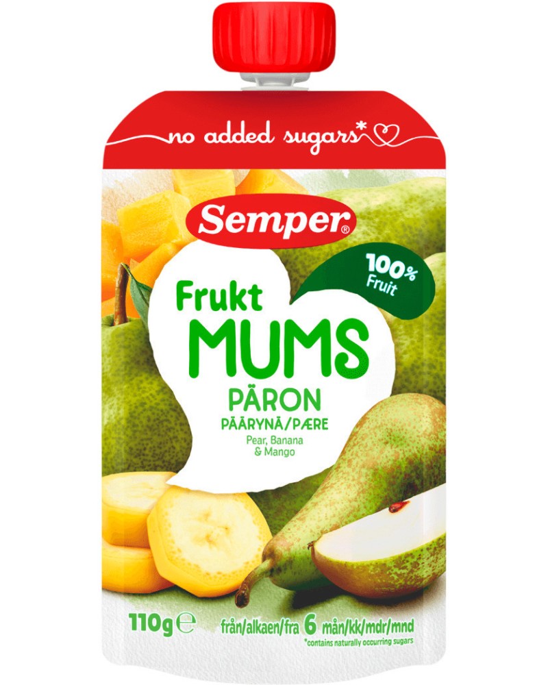 ���� � �����, ����� � ����� Semper Frukt Mums - 110 g, �� 6+ ������ - ����