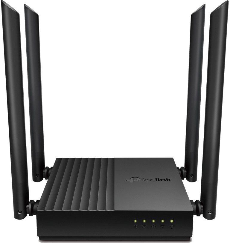 Безжичен рутер TP-Link Archer C64 Безжичен рутер TP-Link Archer C64 - 2.4 GHz (400 Mbps), 5 GHz (867 Mbps), 4 антени -