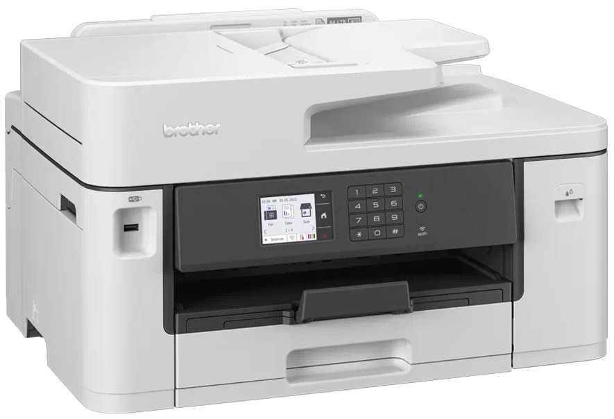 Мастилоструйно мултифункционално устройство Brother MFC-J2340DW Мастилоструйно мултифункционално устройство Brother MFC-J2340DW - Цветен принтер / копир / скенер / факс, 1200 x 4200 dpi, 28 ipm, Wi-Fi, USB, А4, ADF -