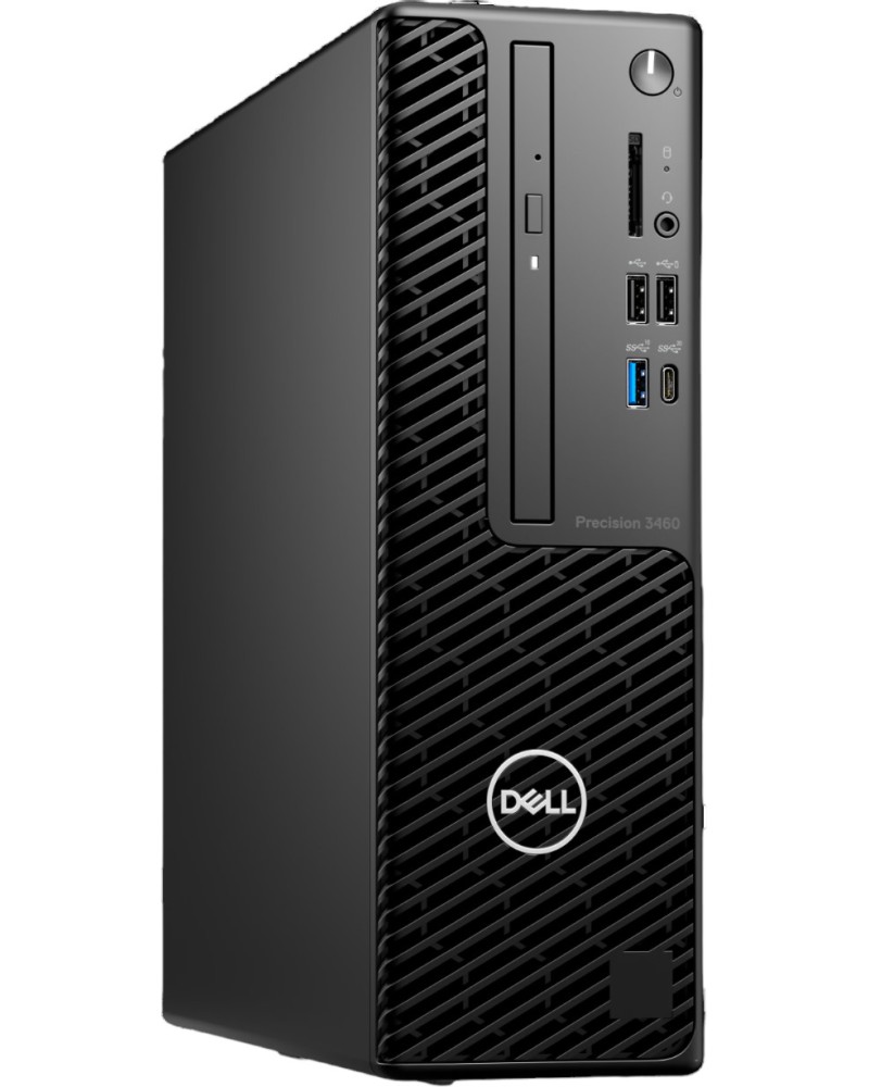 Настолен компютър Dell Precision 3460 SFF Настолен компютър Dell Precision 3460 SFF - Intel Core i7-14700 2.1 GHz, NVIDIA T1000, 16 GB RAM DDR5, 512 GB SSD, Windows 11 Pro -