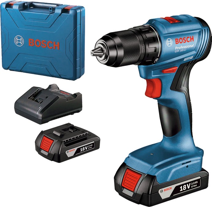 ������������ ��������� Bosch GSR 185-Li - � 2 �������, ������� � ����� - 