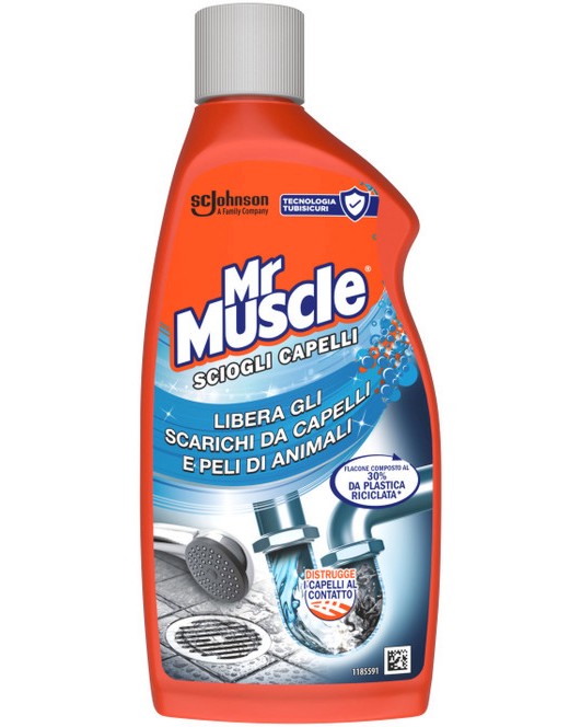Течен гел за отпушване на канали Mr Muscle Течен гел за отпушване на канали Mr Muscle - 500 ml - продукт