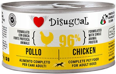 Пастет за кучета Disugual Пастет за кучета Disugual - 150 ÷ 6 x 400 g, с пилешко, в зряла възраст - храна