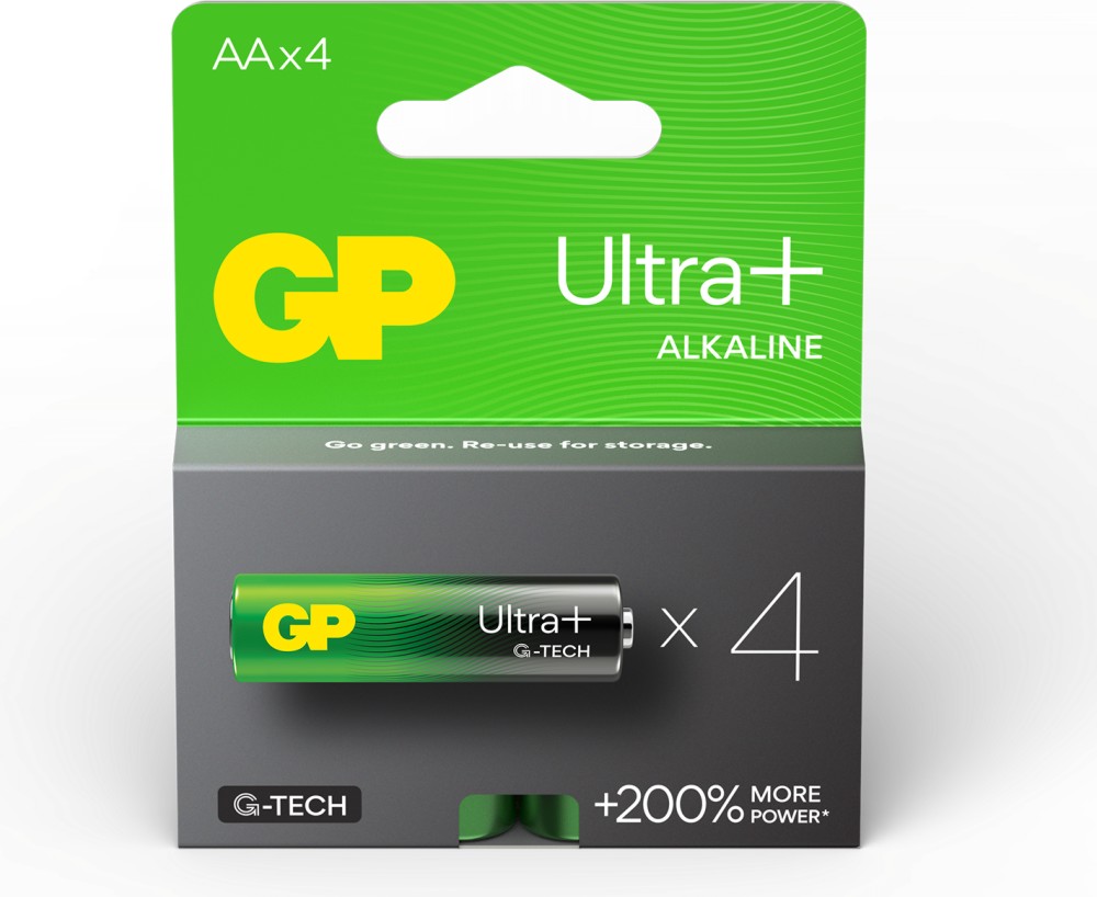 Батерия AA Батерия AA - Алкална (LR6) - 4 броя от серията Ultra Plus - батерия