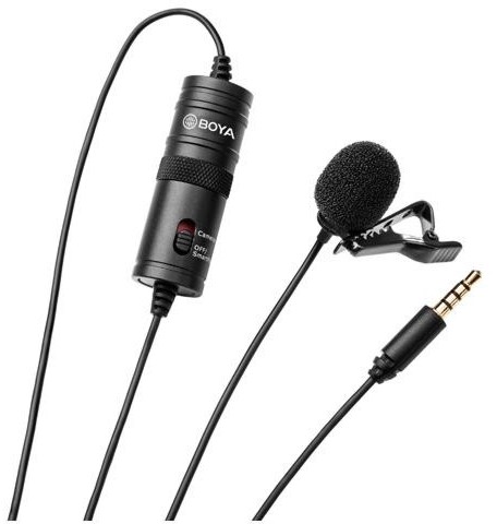Микрофон брошка BOYA BY-M1 Микрофон брошка BOYA BY-M1 - 6 m кабел, 3.5 mm жак -