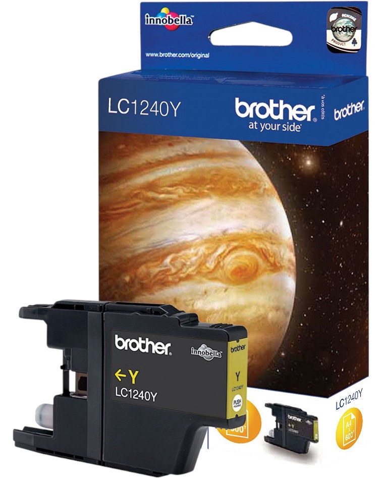 Касета с мастило за принтер Brother LC-1240 Yellow Касета с мастило за принтер Brother LC-1240 Yellow - 600 страници -