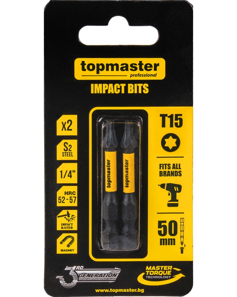   Torx Topmaster - 2      TX15 - TX40   50 mm - 