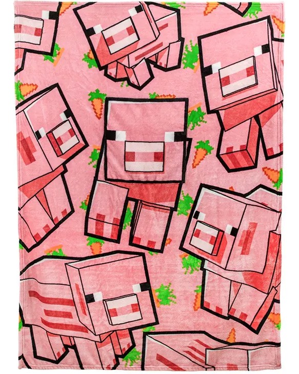 Детско одеяло 2 в 1 Pig Детско одеяло 2 в 1 Pig - 120 x 150 cm, на тема Minecraft - продукт
