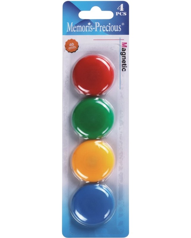 Магнити за бяла дъска Memoris Precious Магнити за бяла дъска Memoris Precious - 4 броя с ∅ 4 cm -