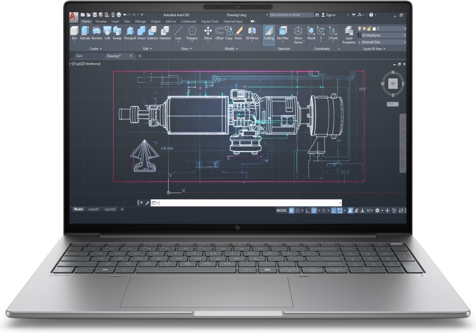  HP ZBook 8 G1i AI - Intel Core Ultra 7 265HH 2.2 GHz, 16" IPS 3840 x 2400, 120 Hz, 64 GB RAM DDR5, 2 TB SSD, NVIDIA RTX 500 Ada, Windows 11 Pro - 