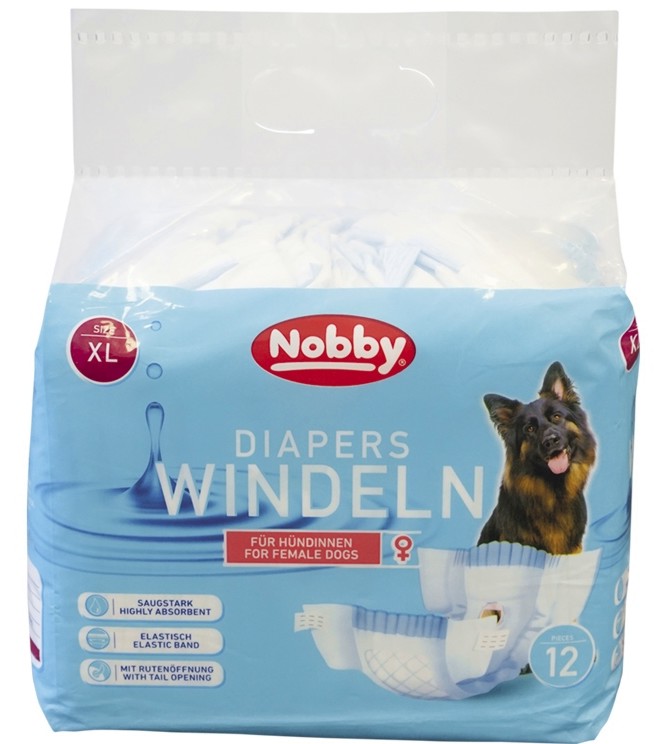 Пелени за женски кучета Nobby XL Пелени за женски кучета Nobby XL - 12 броя, от 40 до 58 cm - продукт