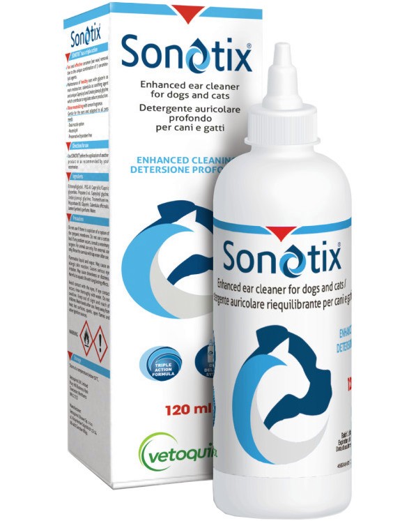 ��������� ������ �� ��� �� ������ � ����� Vetoquinol Sonotix - 120 ml - �������