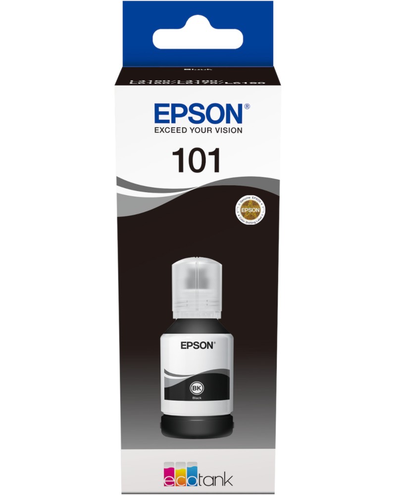 Мастило за принтер Epson 101 EcoTank Black Мастило за принтер Epson 101 EcoTank Black - 7500 страници -