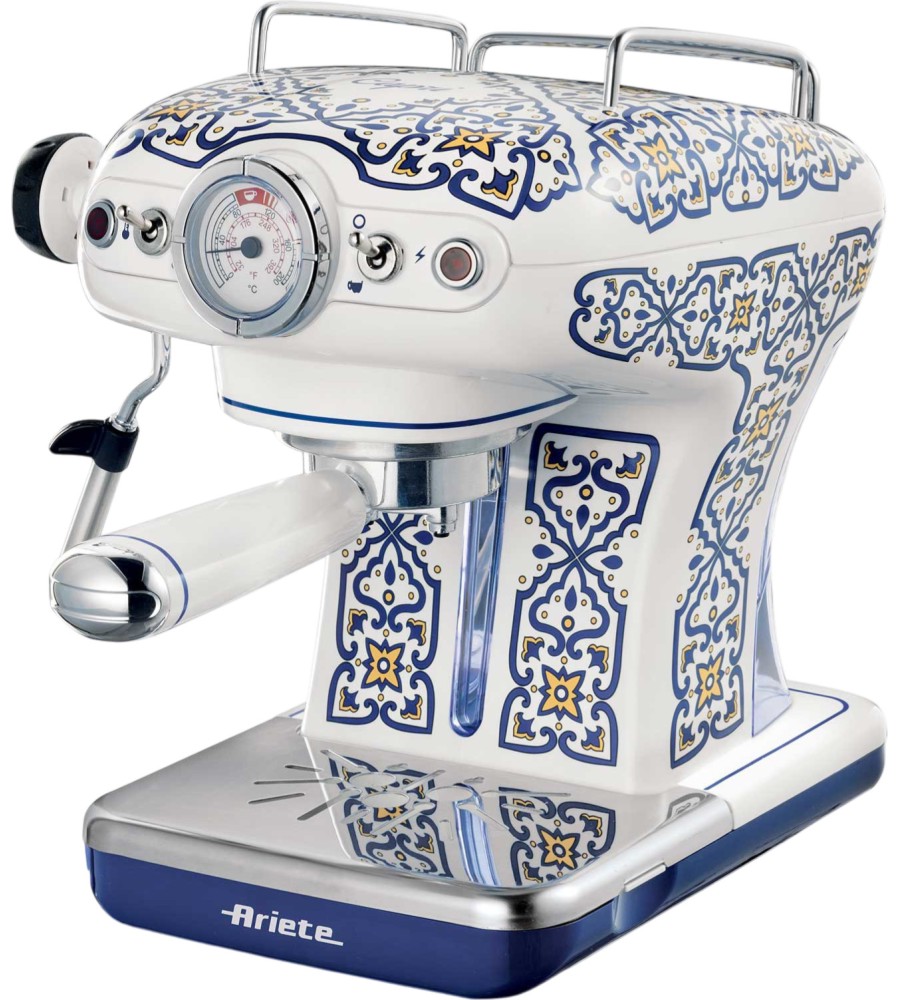 Еспресо кафемашина Ariete Capri Еспресо кафемашина Ariete Capri - За смляно кафе и кафе дози ESE, от серията Vintage -