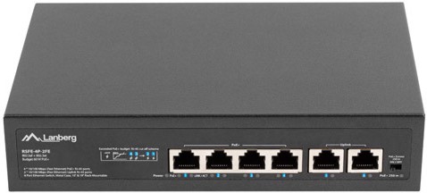 ���� Lanberg RSFE-4P-2FE-60 - 4 x 100Base-T, 2 x 100Base-TX, 1.2 Gbps - 