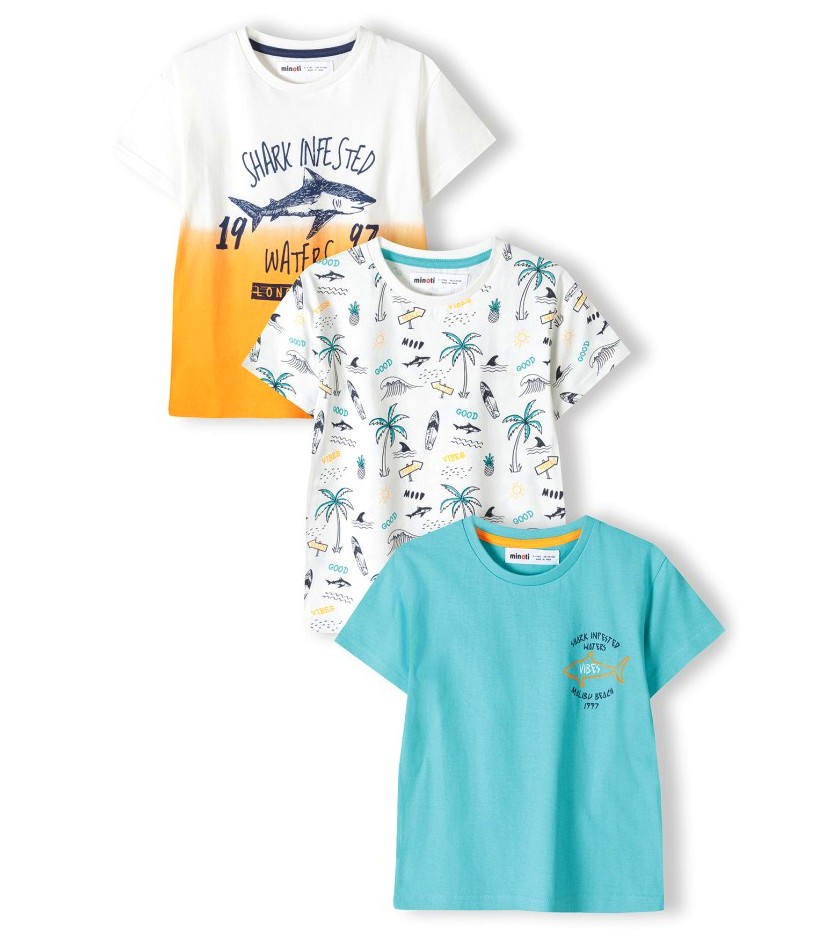 Детски тениски MINOTI Детски тениски MINOTI - 3 броя, 100% памук, от колекцията MINOTI Basics - продукт