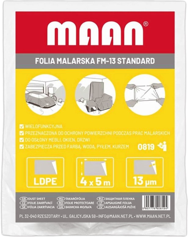  Maan - 4 x 5 m   13 m - 