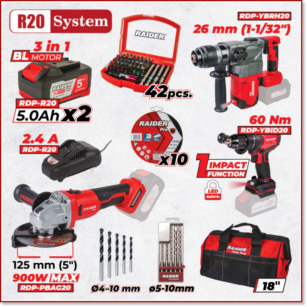  ,     Raider RDP-BXS1 -  RDP-YBRH20, RDP-PBAG20  RDP-YBID20  2      Pro - 