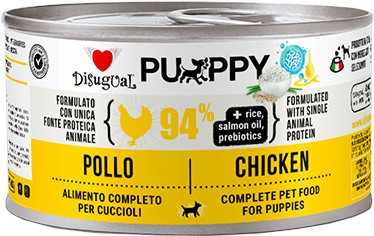 Пастет за кучета Disugual Puppy Пастет за кучета Disugual Puppy - 150 ÷ 6 x 400 g, с пилешко, от 1 до 15 месеца - храна