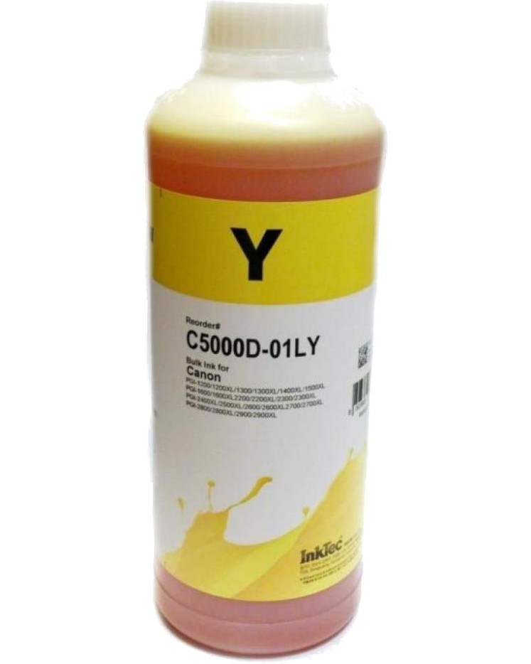 Мастило за принтер InkTec C5000D-01LY Yellow Мастило за принтер InkTec C5000D-01LY Yellow - 1 l, 4500 страници -