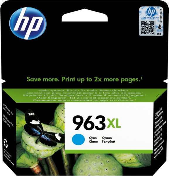 Касета с мастило за принтер HP 963 XL Cyan Касета с мастило за принтер HP 963 XL Cyan - 1600 страници -
