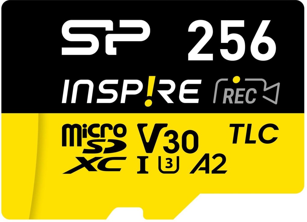 Micro SDXC карта памет 256 GB Silicon Power Inspire Micro SDXC карта памет 256 GB Silicon Power Inspire - Class 10, A2, UHS-I U3, V30, със SD адаптер -