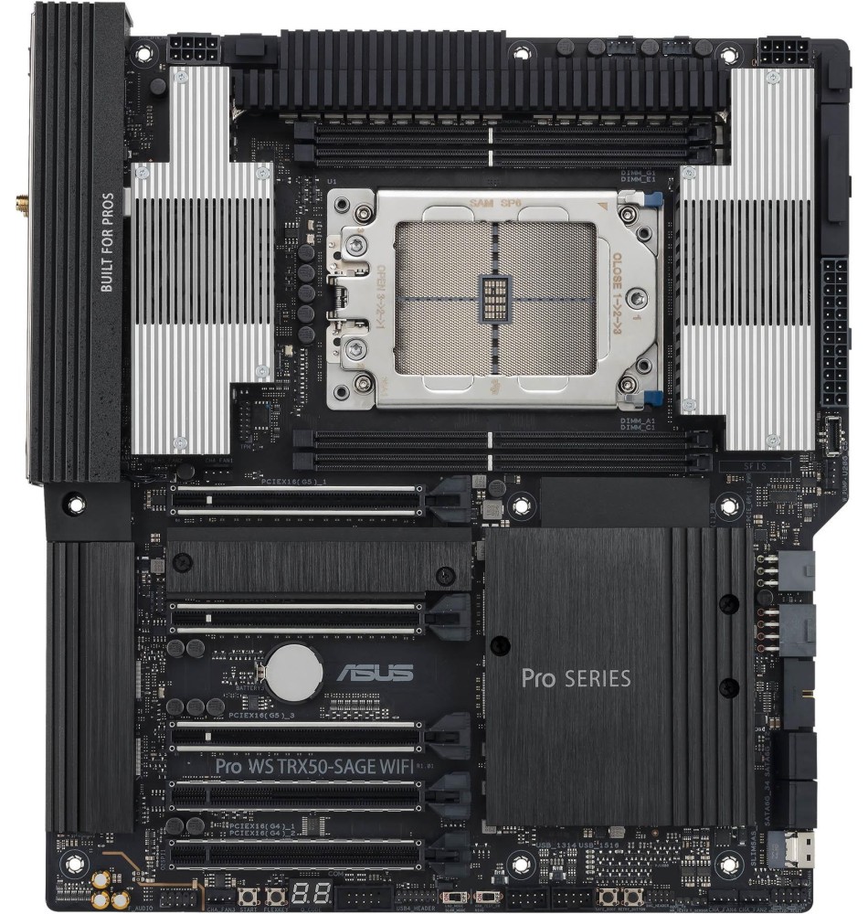 Дънна платка ASUS Pro WS TRX50-SAGE WIFI Дънна платка ASUS Pro WS TRX50-SAGE WIFI - AMD sTR5, AMD TRX50, DDR5, CEB -