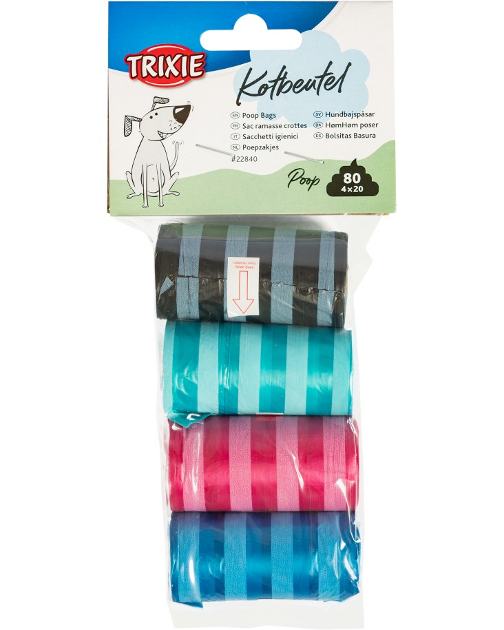 �������� �������� Trixie Dog Poop Bags - 4 ����� x 20 ���� - �������
