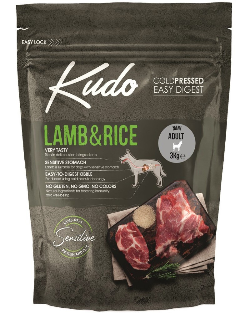 ������� ��������� ���� ����� �� ������ Kudo Mini Adult - 3 kg, � ������� � ����, �� ����� � ������ ������, � ����� ������� - �����